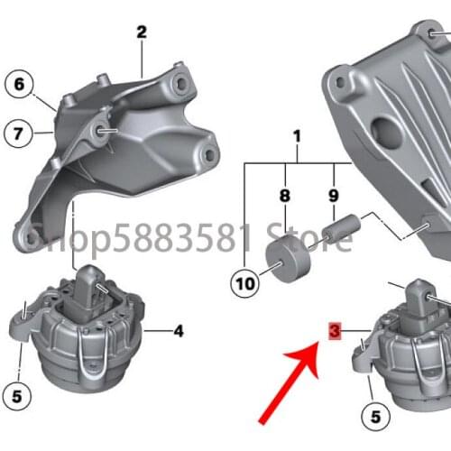 CAR Engine Foot Glue bm wF07 GT 535IX F10 535IX F02 LCI 740LIX Gearbox Foot Glue Machine Claw Pad Gearbox Support