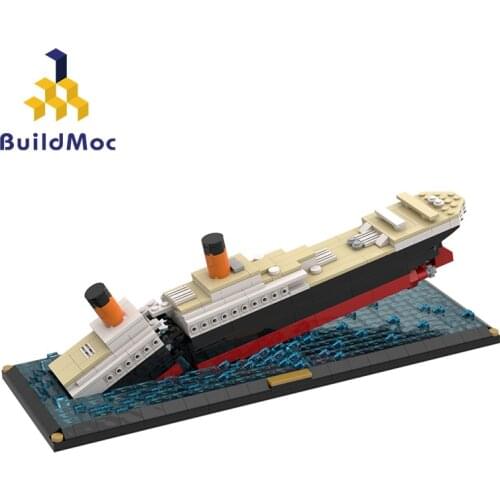 Moc Titanic RMS cruise Boat ship Town Model building kits 3D Blocks Educational Figures diy toys hobbies for children Bricks