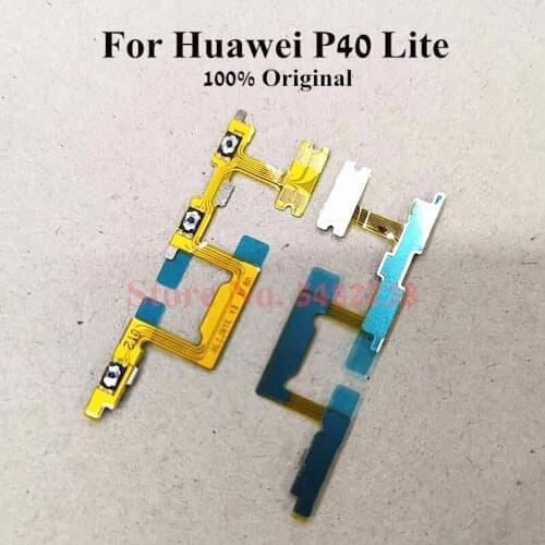 Original Power Volume Side Buttons Flex Cable For Huawei P40 Lite E Power ON OFF Audio +- Side Key Replacement parts