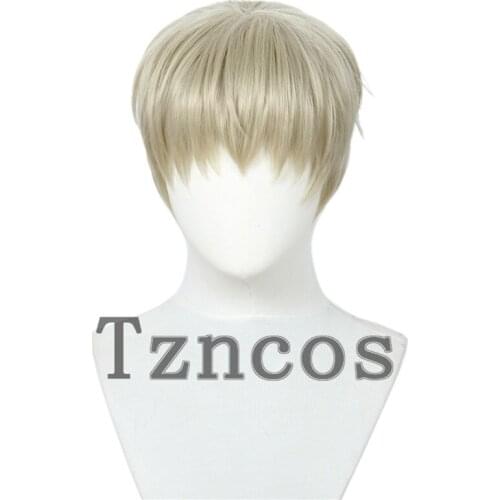 Tzncos Jujutsu Kaisen Toge Inumaki Cosplay Wig Short Heat Resistant Synthetic Hair Halloween Carnival Party Costume Wig