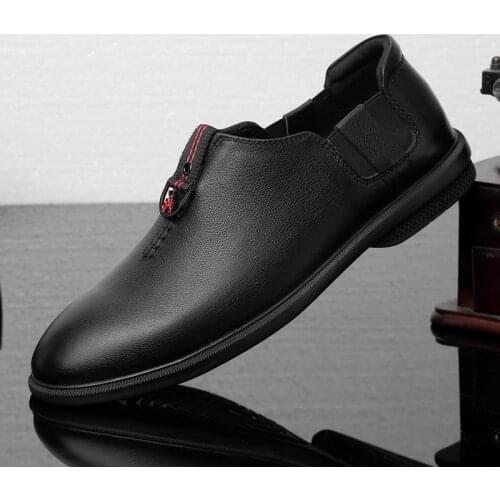 Genuine Leather Casual Mens Loafers Fashion Men Casual Shoes Driving Mens Shoes Breathable Slip on Business Formal Moccasins