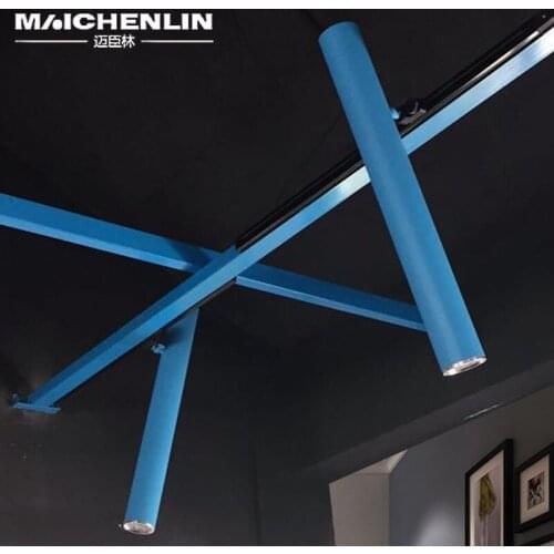 Industrial wind led track light spotlight corridor aisle downlight creative cob spotlight office long pole track light