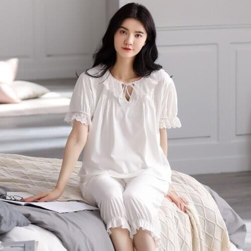 Plus Size Womens Pajamas Set Short Sleeve Modal Comfortable Sleepwear Female Lounge Wear Nightwear Home Suit New Pijama Mujer