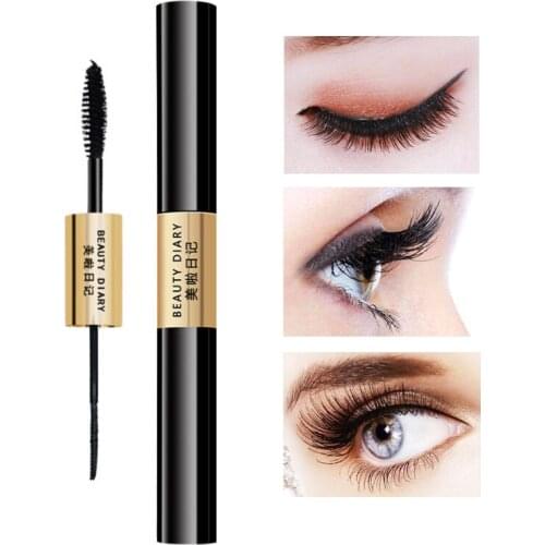 Curled Thick Lashes Black Mascara Waterproof Lengthening Eyelash Extension Eye Lashes Brush Long-wearing Eye Makeup