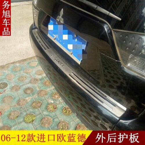 High quality stainless steel Rear bumper Protector Sill For Mitsubishi Outlander 2006 --2012 Car-styling Car-covers