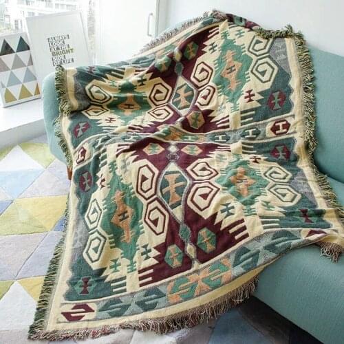 High Quality Vintage Thick Blanket Multipurpose Double-sided Wall Tapestry Sofa Towel Bed Cover Carpet Tablecloths Quilts