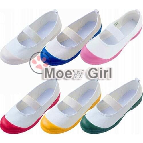 Japan/Japanese School Uniform Uwabaki Shoes Sports Gym Indoor Shoes Cosplay Flat Anti-sweat Anti-smell Soft 6 Colors