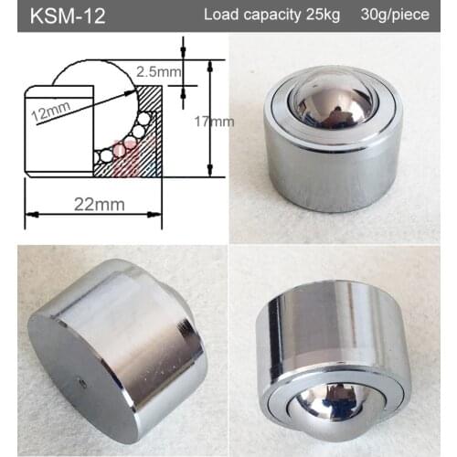 Factory outlets KSM-8/12/15/19 Precision universal Ball bearing casters/wheel,internal thread,Transmission systefurniture wheel