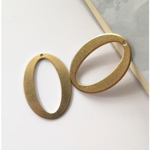 10pcs/Lot Earring Charms Geometric oval open Frame Pendant Brass Jewelry Necklace Earring Bracelet Making Findings