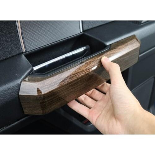4Pcs/set Wood Grain Car Interior Door Handle Grab Cover Trim Styling Sticker For Ford F150 2015+ Car-covers Accessory
