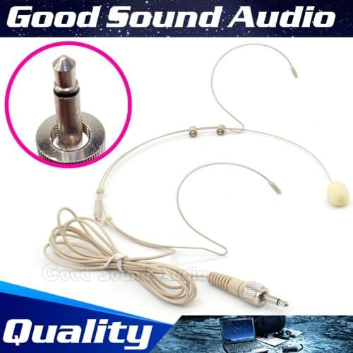 5Pcs 3.5mm Screw Thread Lock HeadWorn Earhook Headset Microphone Headband Mic Mikrafon For Wireless System Bodypack Transmitter