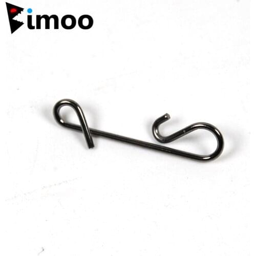 Bimoo 10pcs/Bag Fishing Clips Quick Fishing Line Hook Snap Fishing Lure Connectors for Pike Wiggle Tail Fly Tying S M L XL XXL