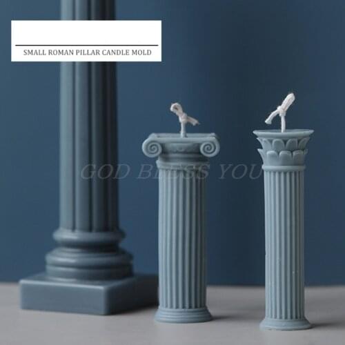 Rome Pillar Candle Mould Aromatherapy Candle Plaster Supplies for DIY Crafts Wedding Dinner Christmas Home Decoration