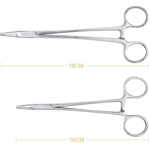 16/18cm Stainless Steel Hemostatic Clamp Forceps Surgical Forceps Surgical Tool kit Hemostatic Locking Clamps Forceps Pliers