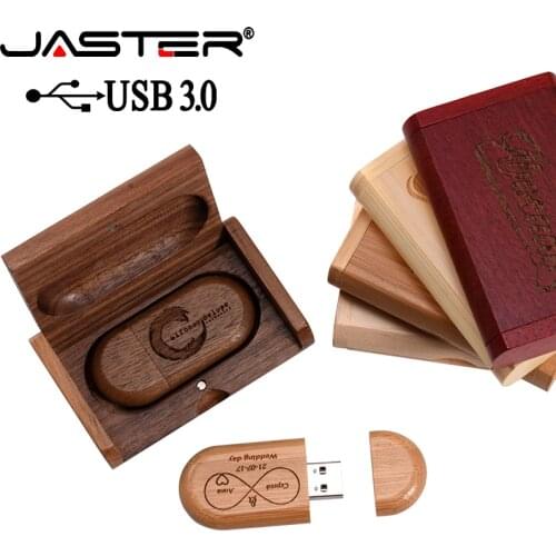 JASTER 1Pcs Free Custom LOGO USB 3.0 Flash Drive Memory Stick+Packing Box Pen Drive 16GB 32GB 64GB 128GB 256GB photography gift