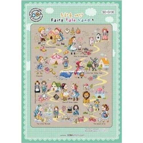 Top Manufacturer Embroidery Faily Tale Land Cross Stitch Kits on Sale with 100% Cotton Flosses & Free Shipping for Home Decor