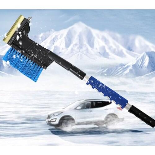 3 in 1 Multifunction Ice Scraper with Defrost Brush Safety Hammer Snow Shovel High-strength Scalable Windshield Deicing Tools