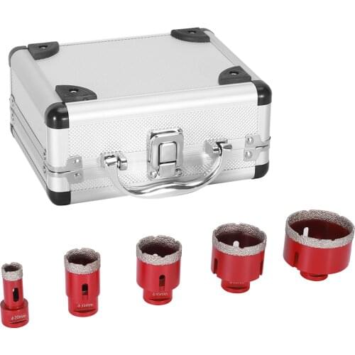 Diamond Core Bit Set M14 For Tiles Porcelain Stoneware 5pcs Diamond Coated Core Hole Saw Finger Bit Dense Diamond Layer