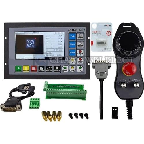 Newly upgraded ddcsv3.1 CNC motion control system suite engraving machine 3-axis 4-axis offline controller electronic handwheel