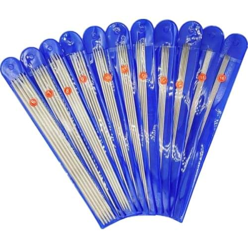 11 Size 5 Pcs 25cm/35cm Stainless Steel Straight Knitting Needles Crochet Hooks Knitting Needles Set DIY Sweater Weave Size 6-16