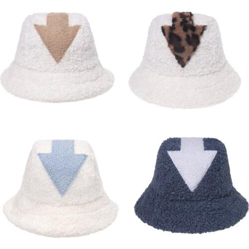 Fisherman hat lamb hair new arrow fisherman hat men and women trend Teddy down pot hat autumn and winter warm hat