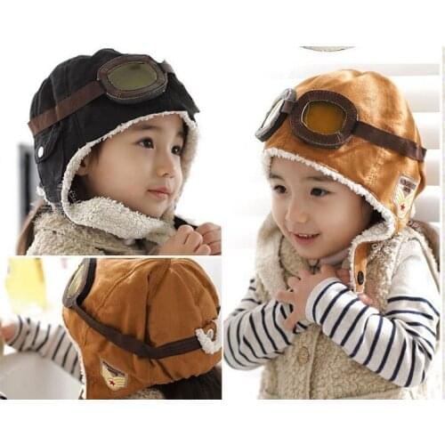 Baby Girl Boy Infant Cute Pilot Earflap Winter Warm Hat Cap Bebe Toddler Fashion Hats Beanie Headwear Kids Boys Caps Accessories
