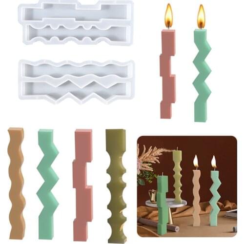 Shaped Long Candle Silicone Mold Christmas Home Decoration Candle Mold European Style Simple Candle Mold