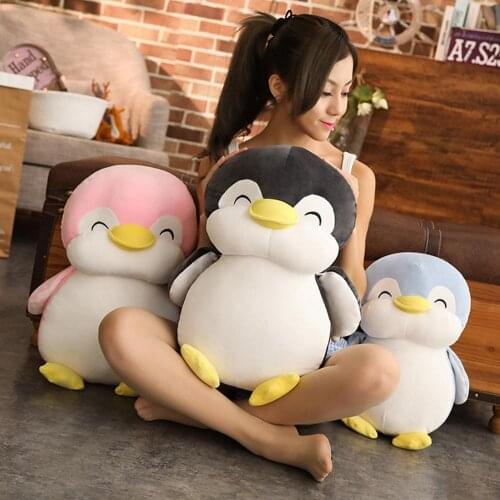 30cm-55cm Super Soft Fat Penguin Plush Toy Cute Cartoon Animal Penguin Stuffed Doll Girls Lovers Valentines Gifts Sofa Pillows