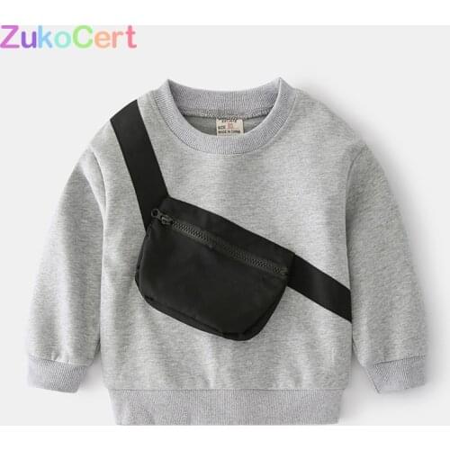 Boy Girl Sweatshirts Autumn Children Hooded Long Sleeves Sweatshirt with Bag Fashion Sport Street Pullover Boy Girl T-Shirt 2021