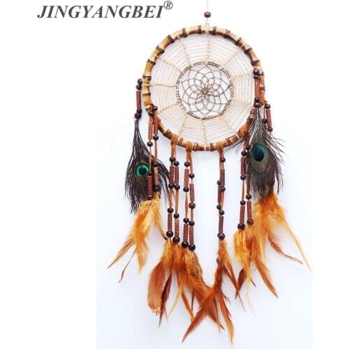 Wreath Decor hanging with Feathers Net India Style Hourse Decoration