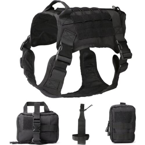 K9 Outdoor Tactical Military Molle Dog Vest Training Hunting Equipment Training Police Dog Full version Protective Clothing