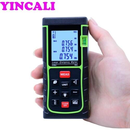 2 PCS High Precision Laser Rangefinder SW-E40 Digital Laser Distance Meter 40m Tape distance-Area-volume tool with level bubble