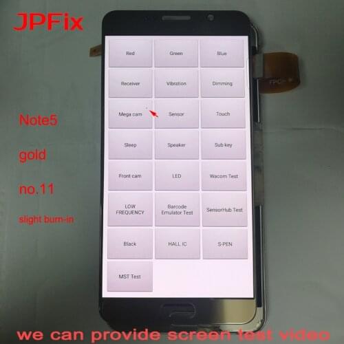 JPFix For Samsung Galaxy Note5 Note 5 N920 LCD Touch Screen Display Assembly Digitizer Brun-in Red Shadow Ghosting With Frame