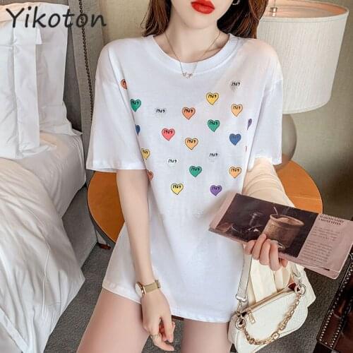 2021 Summer Clothes For Women Short Sleeve Tshirt Female Tops Basic Casual Lady Shirt Fashion White Kawaii Clothe T-Shirt O-Neck
