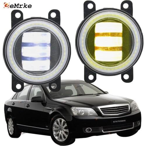 2X Led Angel Eye DRL for Chevrolet Caprice Holden Statesman 2007 2008 2009 2010 LED Fog Lights Lamp Lens Daytime Running Light