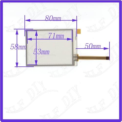 ZhiYuSun 80*58 3.5inch 4 wire TOUCH SCREEN 80*58mm 253009A01 for gps glass touch panel this compatible