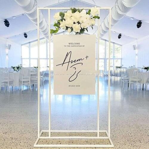 Wedding Background Iron Frame Backdrops Flower Arch Sign Billboard Pillar Stand Birthday Party Welcome Stand Rack Balloons Shelf