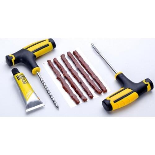 Car Tire Repair Tool Tire Repair Kit Studding Tool Set Auto Bike Tire Repair Puncture Plug Garage Emergency Car Accessories
