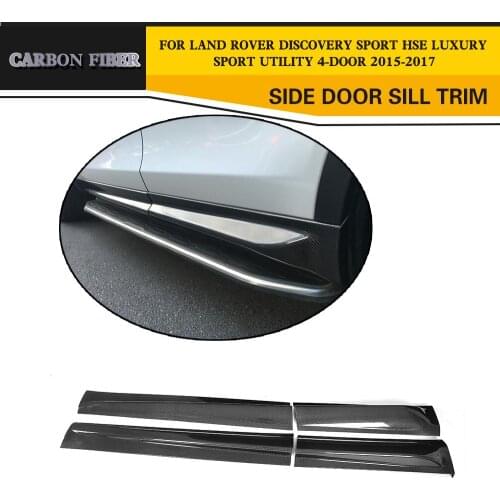 Carbon Fiber Car Side Body Skirts Door plank for Land Rover Discovery Sport HSE Luxury Sport Utility 4-Door 2015-2017