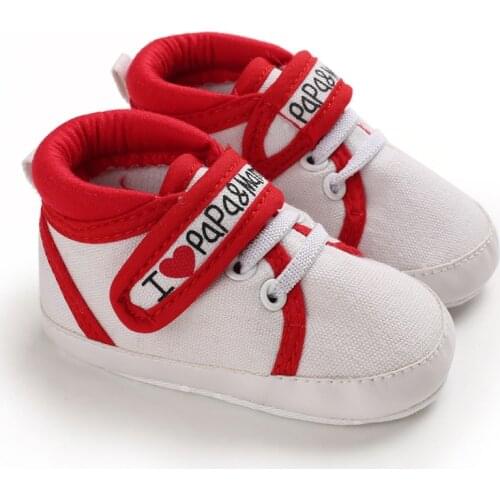 E&Bainel Canvas Baby Shoes Sneaker Sport Girls Boys love papa mama Newborn Baby First Walker Infant Toddler Soft Bottom Shoes