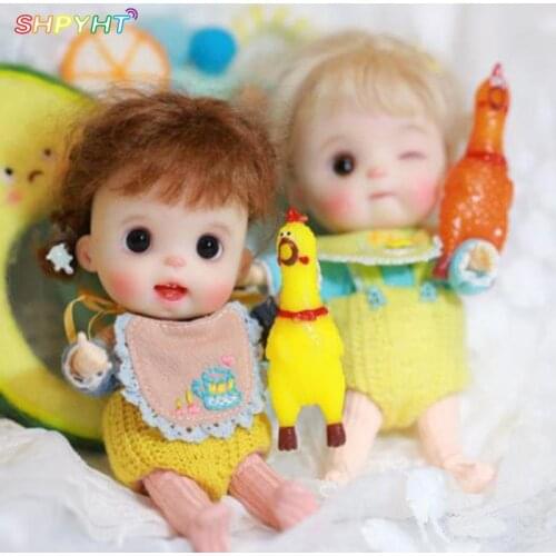 Mini Squeezing Screaming Chicken 65mm 1:6 Dollhouse Miniature Action Figure Toy