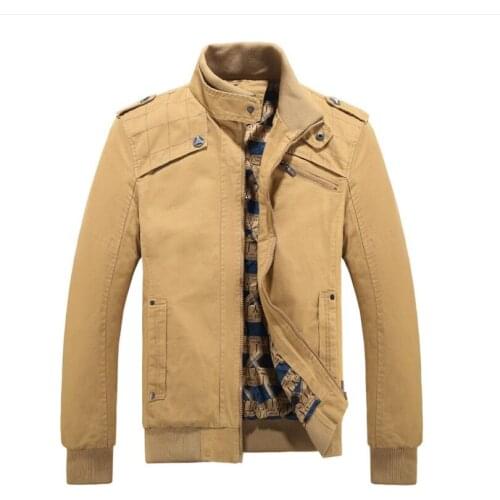 Men Jackets and Coats New Autumn Men Stand Collar Jackets Slim Coats High Quality Men Cotton Casual Solid Color Jackets Coats