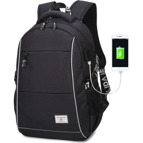 Men External USB Charging Backpack Canvas Backpack Male Mochila Escolar Boys Laptop Backpack School Bags Backpack for teens