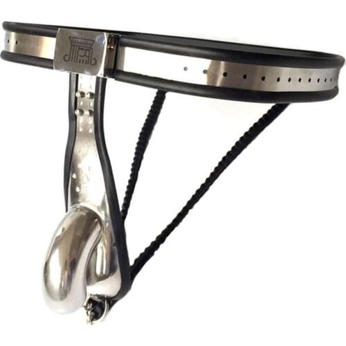 Stainless Steel Silicone Chastity Belt Male Penis Bondage Lock Metal Cock Cages Chastity Device Cbt Sex Toys For Men BDSM