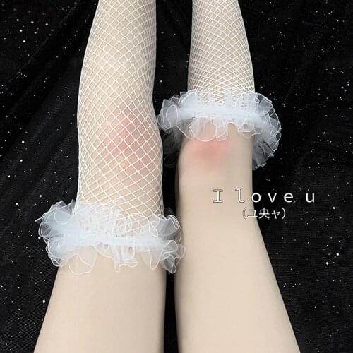 New 1 Pairs Black Women Sheer Sexy Stockings Lace Top Thigh High Nets Fishnet Over The Knee Socks Nightclubs Pantyhose