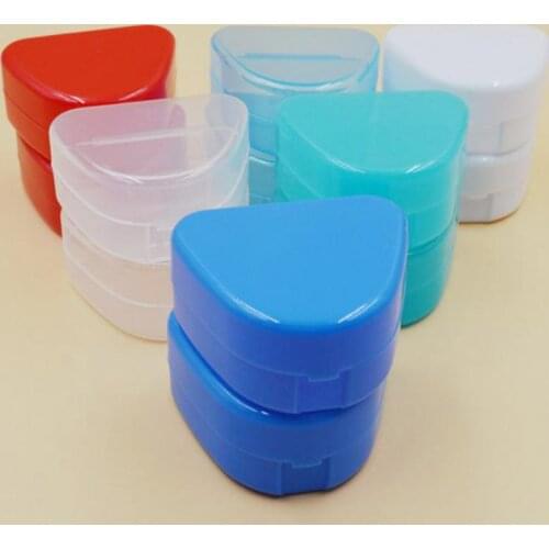New Elder Dental Orthodontic Retainer Denture Storage Case Box Mouthguard Container Home Random Colors Gifts Home Storage Boxes