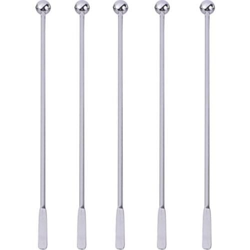 5PCS/set Swizzle Stick Stainless Steel Swizzle Stirrer Drink Stirrer Cocktail Pick 304 Stainless Steel