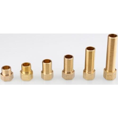 1/2" BSP Female To Male Thread Brass Pipe Fitting Adapter Coupler Connector Length 30mm 35mm 40mm 50mm 60mm 70mm 100mm