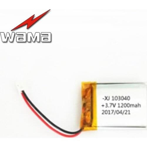 2pcs 103040 1200mAh 3.7V Rechargeable Lithium Li-Polymer Batteries For Bluetooth Earphones