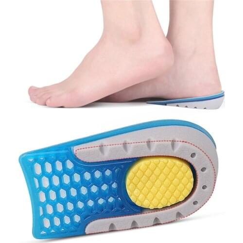 Increased Semi-cushion For Men Women Soft Comfortable Sports Invisible Honeycomb Elasticity Not Tired Increased Foot Care Tools